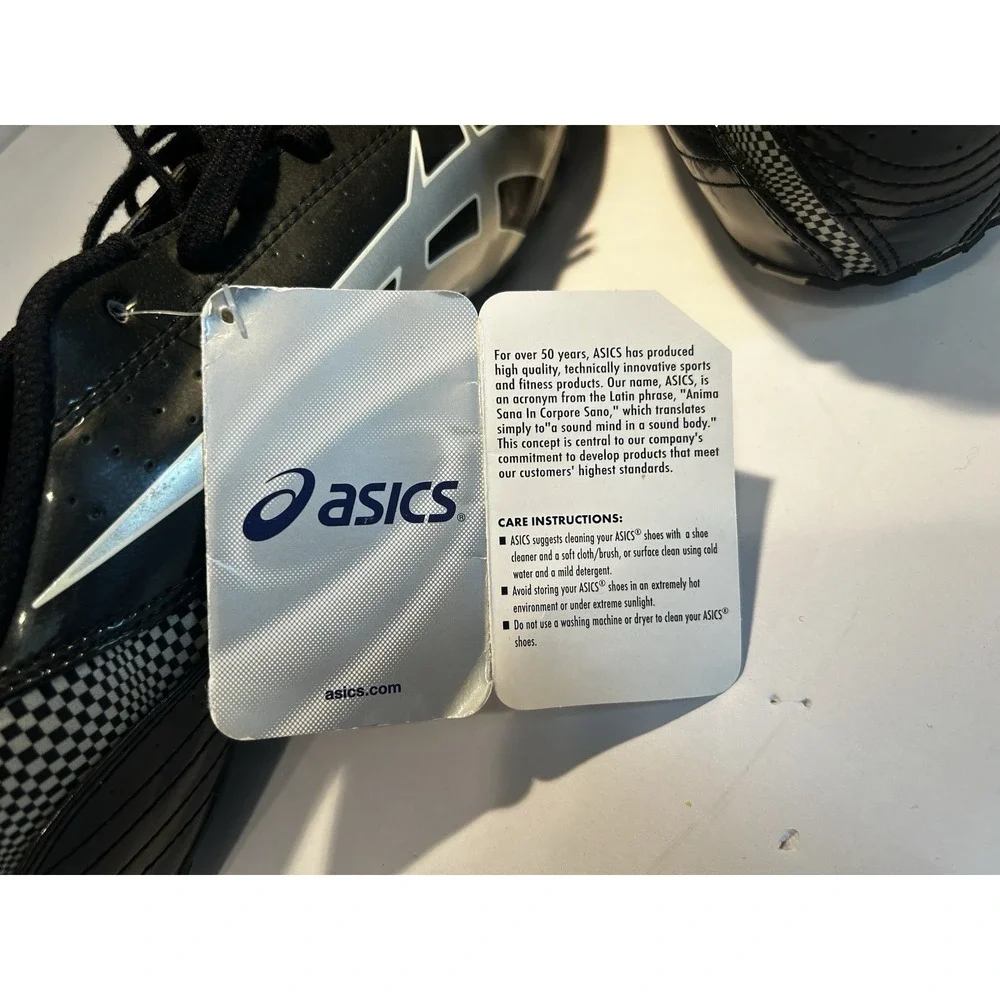 ASICS Hypersprint Track Shoes Spikes Mens 13 Black‎ Sprint/Running **NWT